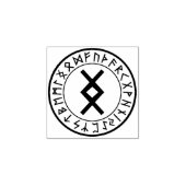 Rune Circle [22. Inguz] Rubberen stempel (Afrduk)