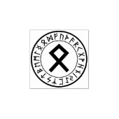 Rune Circle [23. Othala] Rubber Stamp Rubberstempel (Afrduk)