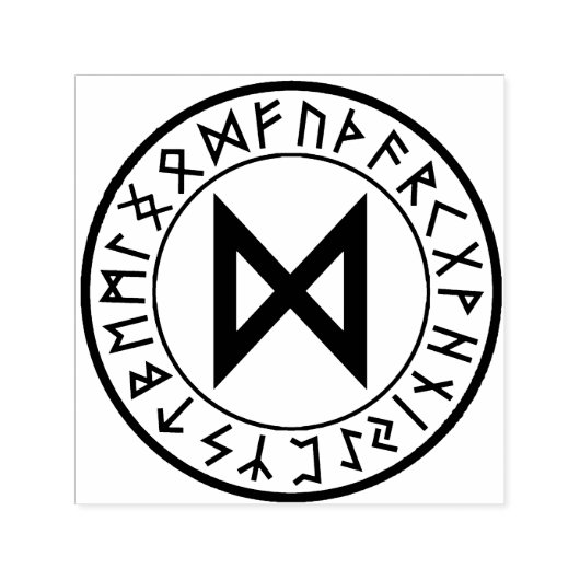 Rune Circle (24) Dagaz] Zelfinktstempel Zelfinktende Stempel (Design)