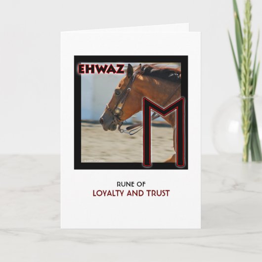 Rune Ehwaz - Loyaliteit & Vertrouwen - Paard Kaart (Voorkant)