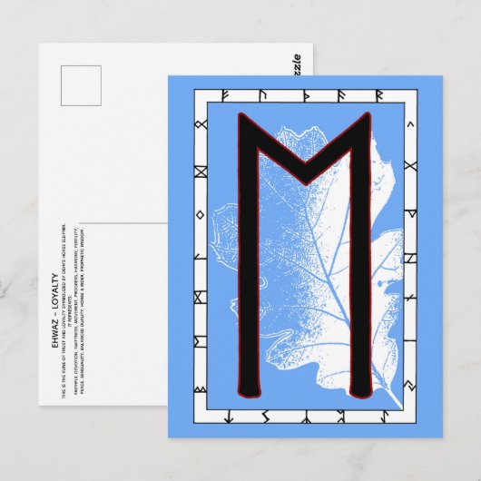 Rune Ehwaz - Loyalty Briefkaart (Voorkant / Achterkant)