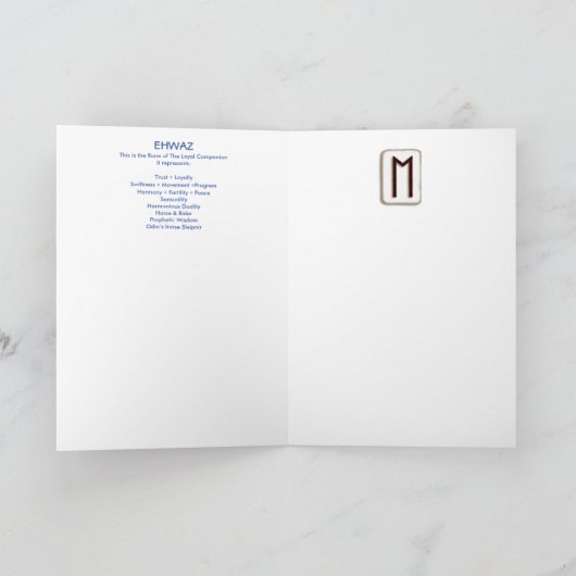 Rune Ehwaz - trouwe metgezel - trouwe hond Kaart (Binnen)