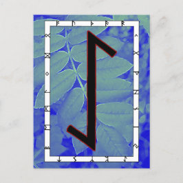 Rune Eihwaz - Gecentreerd doorzettingsBriefkaart Briefkaart