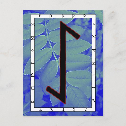 Rune Eihwaz - Gecentreerd doorzettingsBriefkaart Briefkaart (Voorkant)