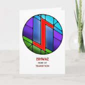 Rune Eihwaz – Overgang - Art Nouveau Kaart (Voorkant)