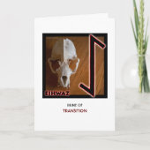 Rune Eihwaz – Overgang - Schedel Kaart (Voorkant)