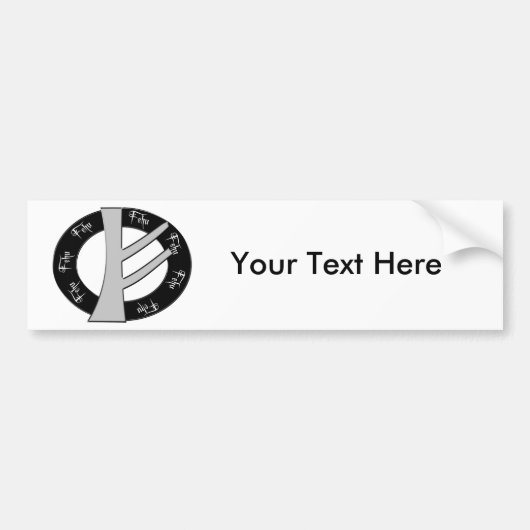 Rune Fehu Bumpersticker (Voorkant)