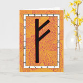 Rune Fehu - Word Kaart (Gele Bloem)