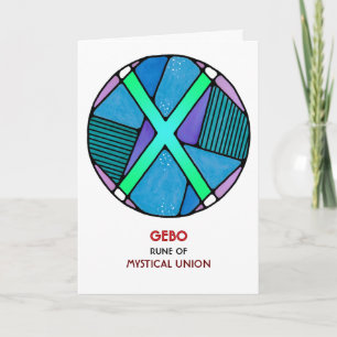 Rune Gebo - Mystieke Unie - Art Nouveau Kaart