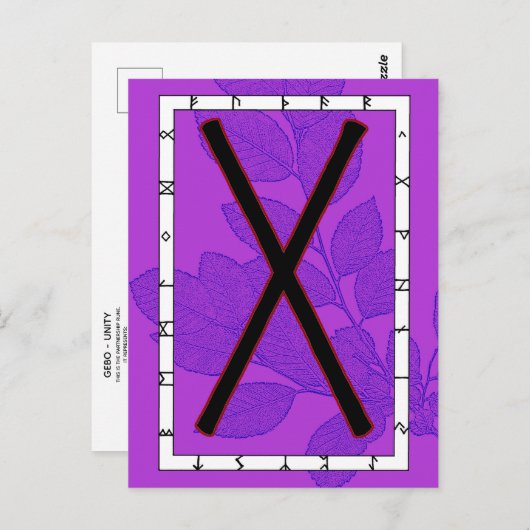 Rune Gebo - Unity, Gift Briefkaart (Voorkant / Achterkant)