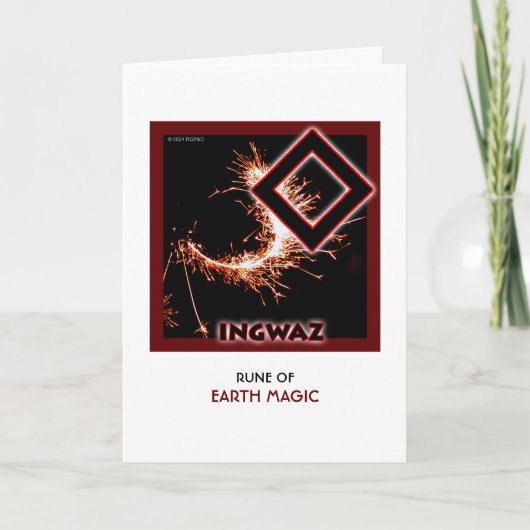 Rune Ingwaz - Earth Magic - Sparks Kaart (Voorkant)