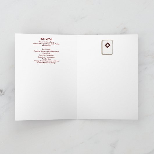 Rune Ingwaz - Earth Magic - Sparks Kaart (Binnen)