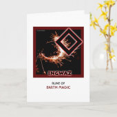 Rune Ingwaz - Earth Magic - Sparks Kaart (Gele Bloem)