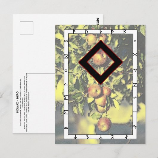 Rune Ingwaz - Hero Briefkaart (Voorkant / Achterkant)