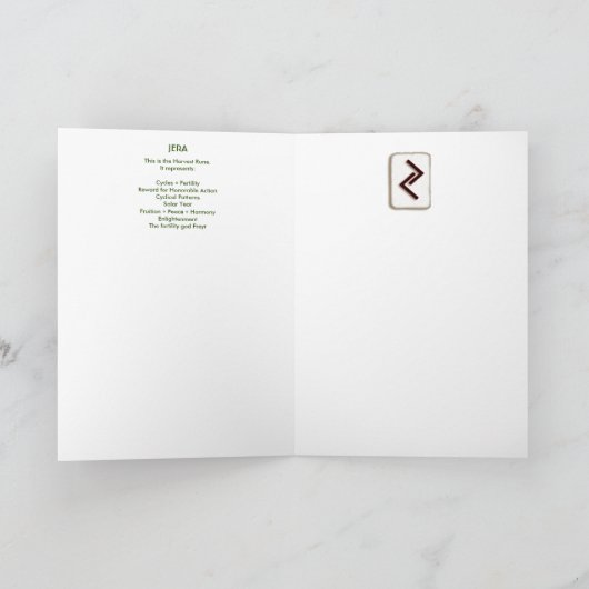 Rune Jera – Oogst & Beloning - Art Nouveau Kaart (Binnen)