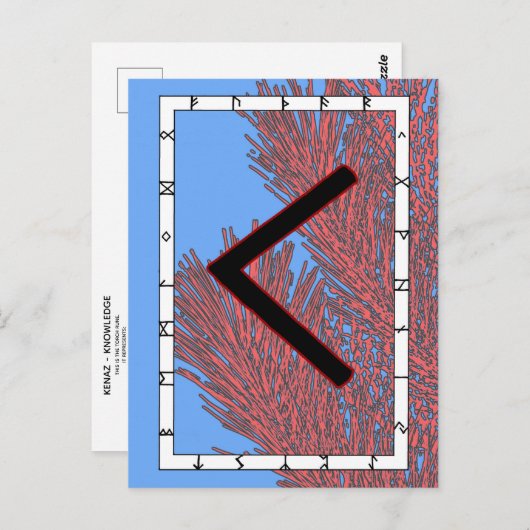 Rune Kenaz - Knowledge Briefkaart (Voorkant / Achterkant)