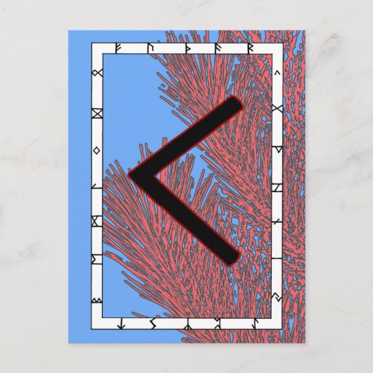 Rune Kenaz - Knowledge Briefkaart (Voorkant)