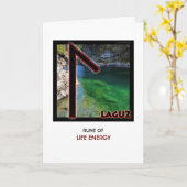 Rune Laguz - Levensenergie - Water Kaart (Gele Bloem)
