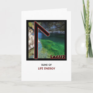 Rune Laguz - Levensenergie - Water Kaart