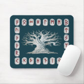 Rune Layout met Wereldstructuur Muismat (Met muis)