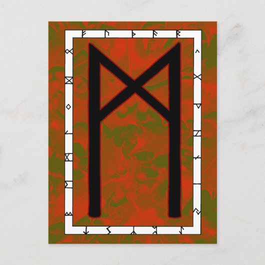 Rune Mannaz - Humanity Briefkaart (Voorkant)