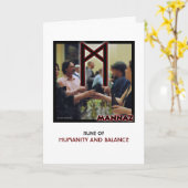 Rune Mannaz - Mensheid & Evenwicht Kaart (Gele Bloem)