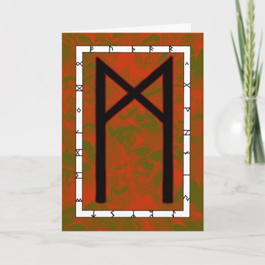 Rune Mannaz - Mensheid  Kaart (Voorkant)