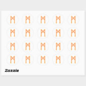 Rune Mannaz Ronde Sticker (Vel)