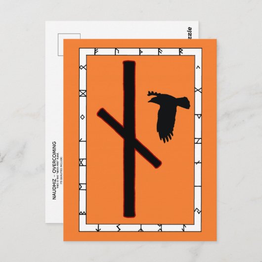 Rune Naudhiz - Briefkaart overwinnen (Voorkant / Achterkant)