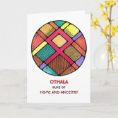 Rune Othala - Home & Voorouders - Art Nouveau Kaart (Gele Bloem)