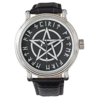 Rune pentagram horloge