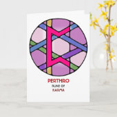 Rune Perthro - Karma - Art Nouveau Kaart (Gele Bloem)