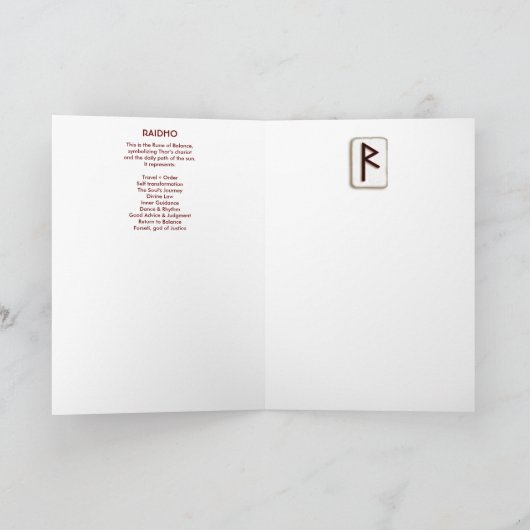 Rune Raidho – Reizen en balans - Art Nouveau Kaart (Binnen)