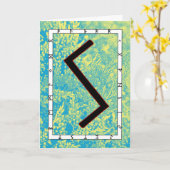 Rune Sowilo - Succes! Kaart (Gele Bloem)