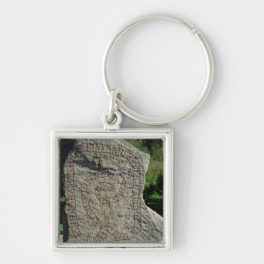 Rune steen buiten Gripsholm Castle Sleutelhanger (Voorkant)