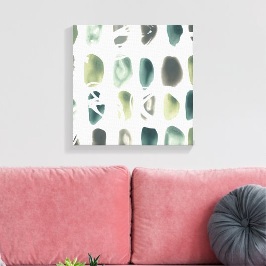 Rune Stone - Green Canvas Afdruk (Insitu (Woonkamer))