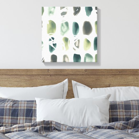 Rune Stone - Green Canvas Afdruk (Insitu (Slaapkamer))