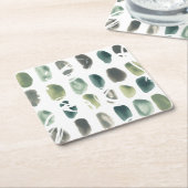 Rune Stone - Green Kartonnen Onderzetters (Schuin)