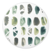 Rune Stone - Green Keramische Knop (Voorkant)