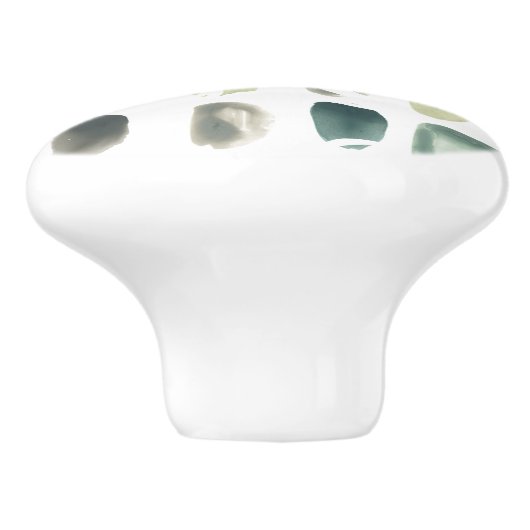 Rune Stone - Green Keramische Knop (Zijkant)