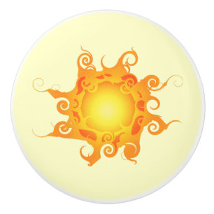 Rune Sun Ceramic Pull Keramische Knop
