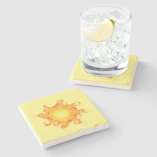 Rune Sun Stone Onderzetter (Zijkant)