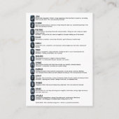 Rune Symbolen en Betekenis Kaart Visitekaartje (Achterkant)