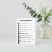 Rune Symbolen en Betekenis Kaart Visitekaartje (Staand voorkant)