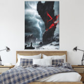 Rune Thurisaz Canvas Afdruk (Insitu (Slaapkamer))