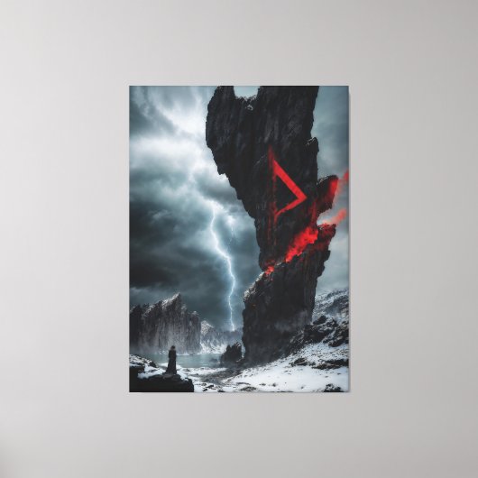 Rune Thurisaz Canvas Afdruk (Voorkant)