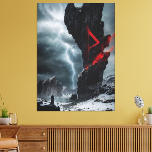 Rune Thurisaz Canvas Afdruk (Insitu (Woonkamer))