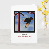 Rune Tiwaz - Hemelgod Tyr - Hawk Kaart (Gele Bloem)