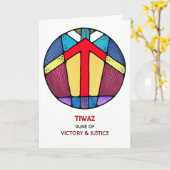 Rune Tiwaz - Overwinning en gerechtigheid - Art No Kaart (Gele Bloem)