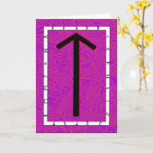 Rune Tiwaz - Overwinning! Kaart (Gele Bloem)